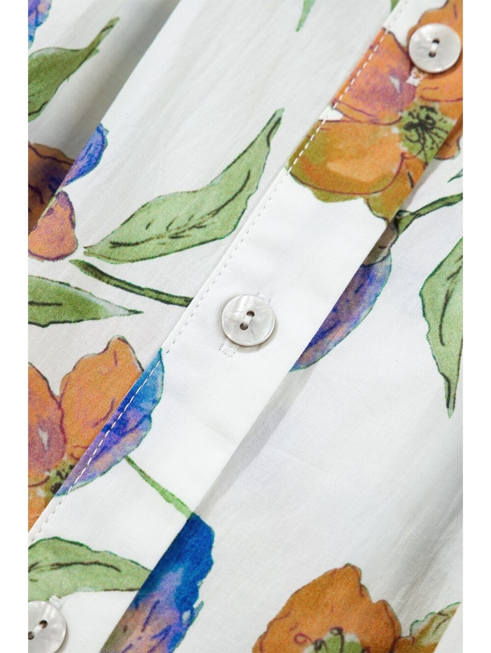 Women's Floral Print Ruffle Sleeve Blouse - Picture 9 of 9